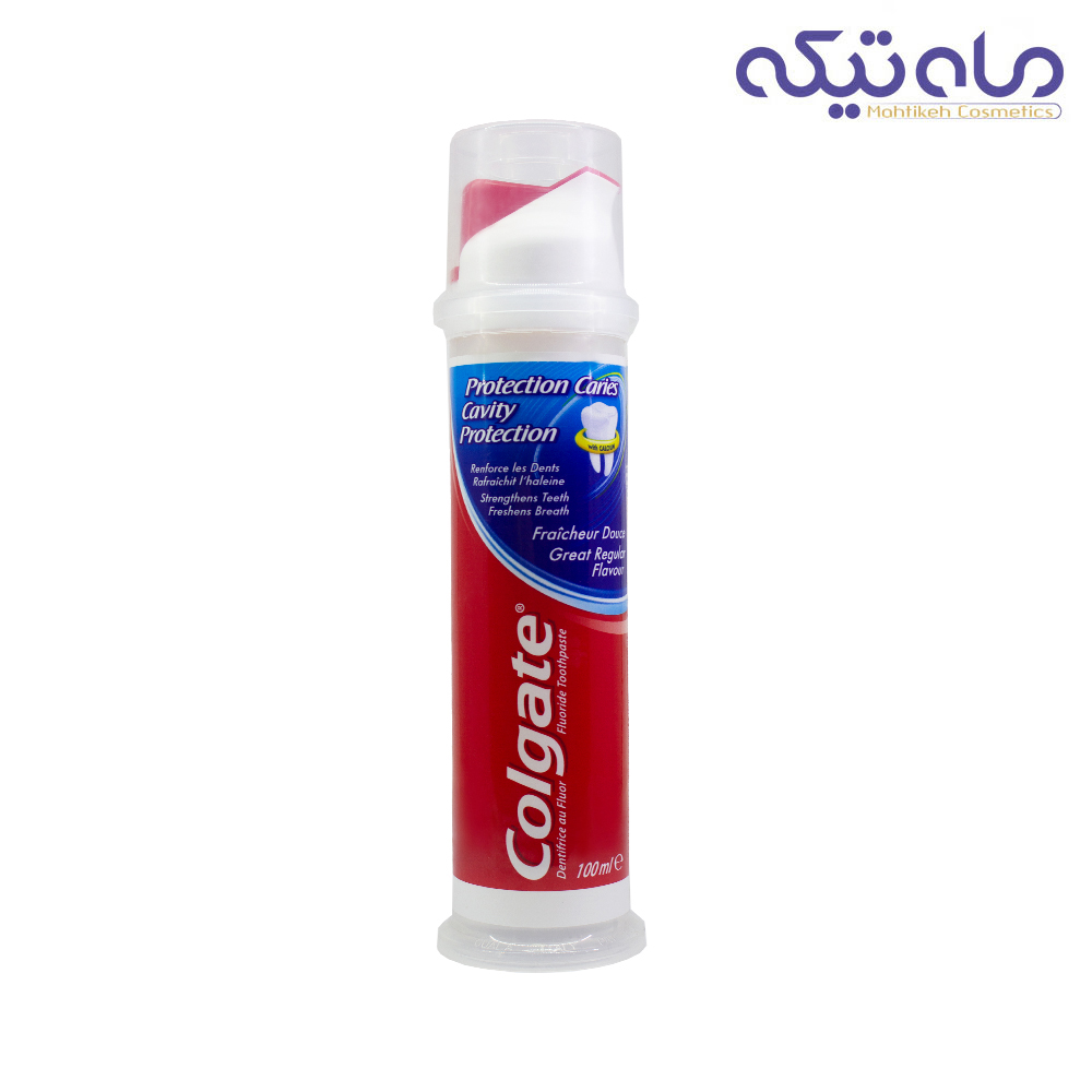 خمیر دندان پمپی کلگیت مدل Cavity Protection، حجم 100 میلی لیتر