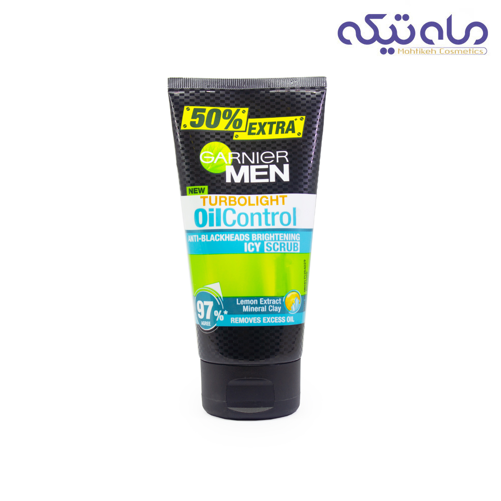 اسکراب صورت مردانه گارنیر مدل TurboLight Oil Control، حجم 150 میلی لیتر